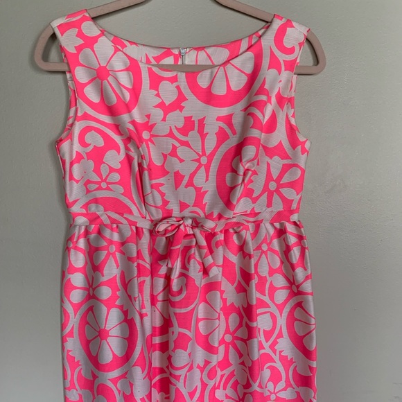 SOLD 🛑 Vintage | 1960’s Hawaiian Textured Cotton Maxi Dress Cotton Pink Floral - Picture 3 of 9